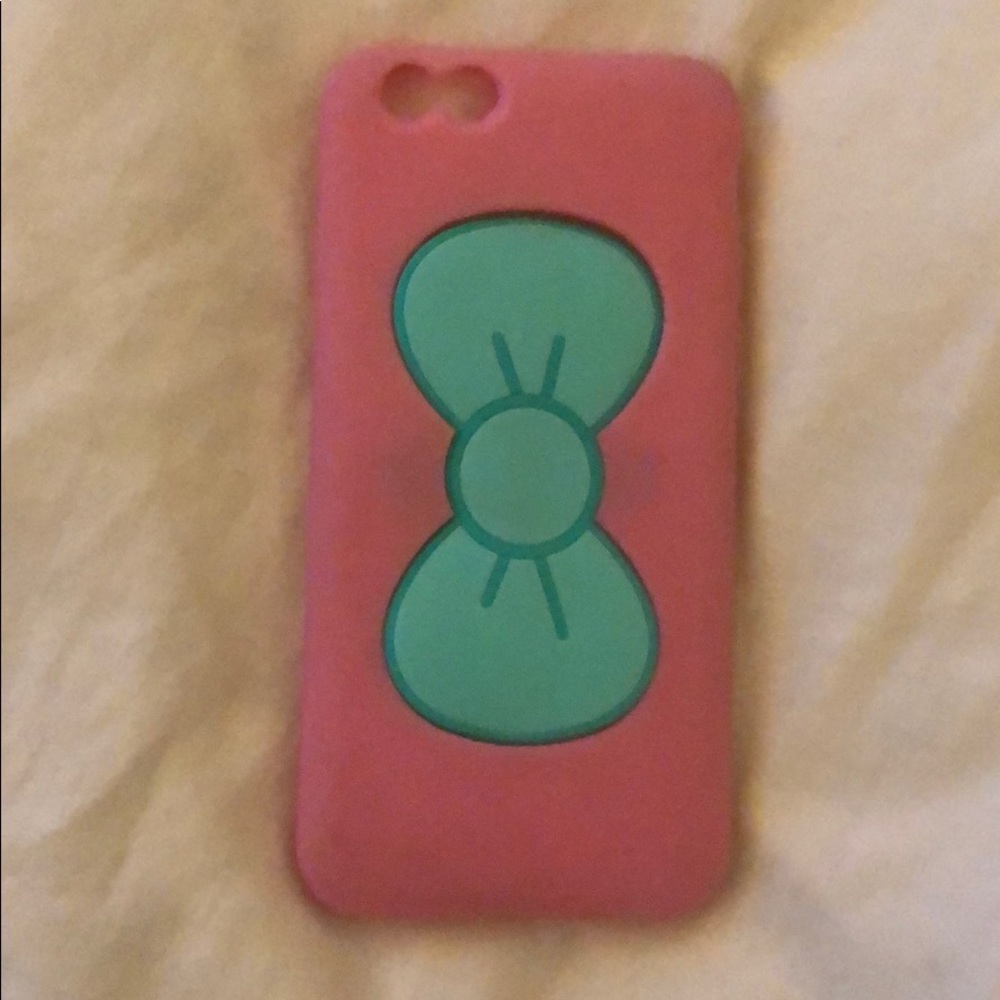 Pink and blue bow stand iPhone 6/6s case